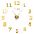 Anyhouz Wall Clock Gold Design H 37 Inch 3D Diy Mirror Wall Clock Acrylic Sticker Fashion Quartz Clocks Watch Home Decoration