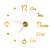 Anyhouz Wall Clock Gold Design 5 37 Inch 3D Diy Mirror Wall Clock Acrylic Sticker Fashion Quartz Clocks Watch Home Decoration