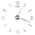 Anyhouz Wall Clock Silver Design 3 37 Inch 3D Diy Mirror Wall Clock Acrylic Sticker Fashion Quartz Clocks Watch Home Decoration