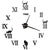 Anyhouz Wall Clock Black Design 6 37 Inch 3D Diy Mirror Wall Clock Acrylic Sticker Fashion Quartz Clocks Watch Home Decoration