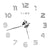 Anyhouz Wall Clock Silver Design G 47 Inch 3D Diy Mirror Wall Clock Acrylic Sticker Fashion Quartz Clocks Watch Home Decoration