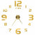 Anyhouz Wall Clock Gold Design E 37 Inch 3D Diy Mirror Wall Clock Acrylic Sticker Fashion Quartz Clocks Watch Home Decoration