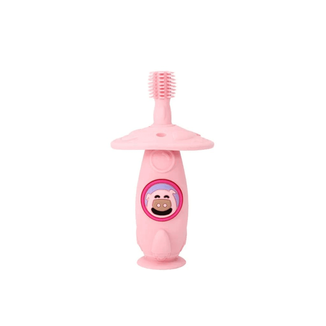 Marcus & Marcus -12M+ Self Training 360' Toothbrushes Pocky the Pig-Pink-1910112440713089024