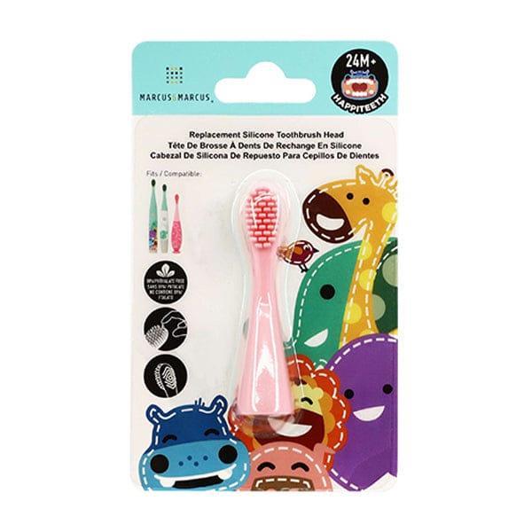 Marcus & Marcus - 24M+ Reusable Silicone Toothbrush Replacement Head pink-1910112441195433989