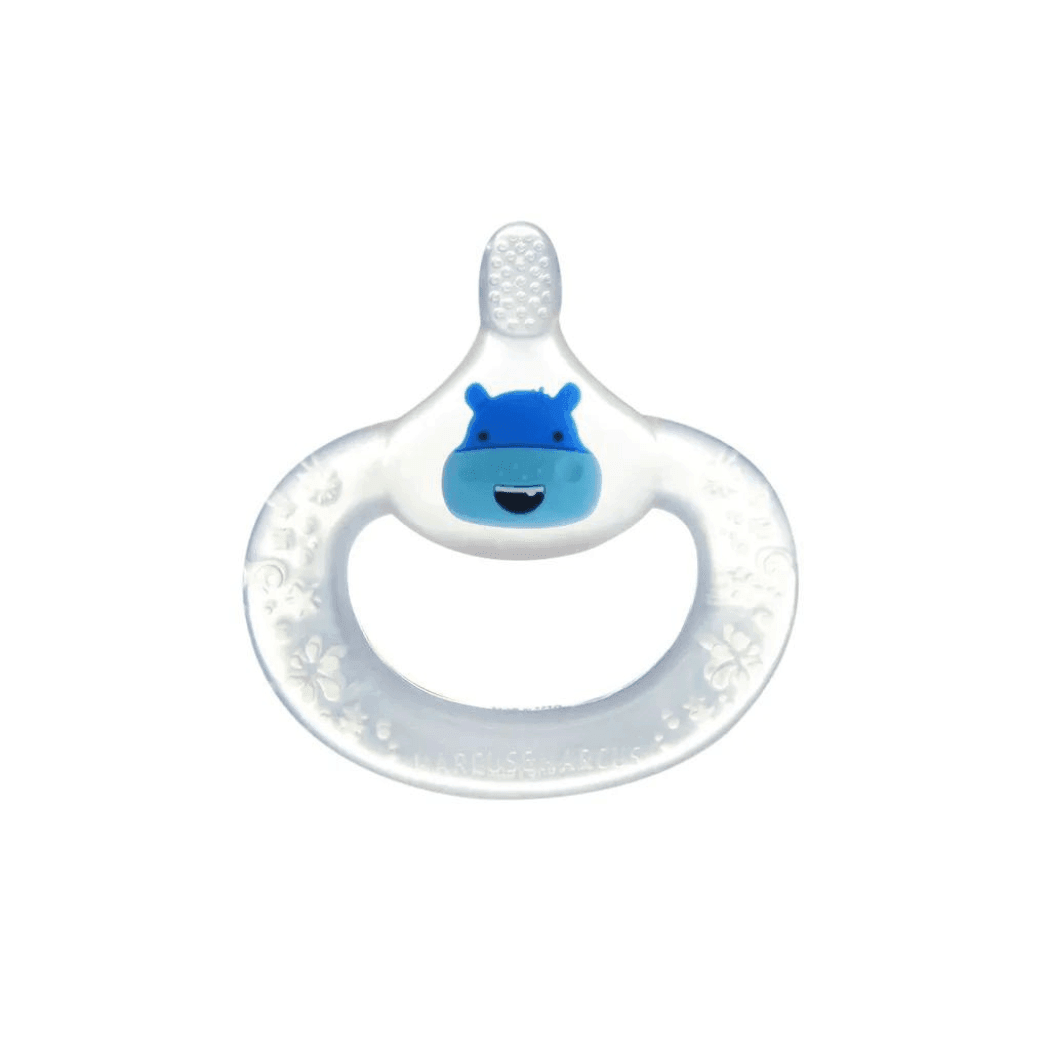 Marcus & Marcus- 6M+ Baby Teething Toothbrush Lucas the Hippo- Blue-1910112450905247744