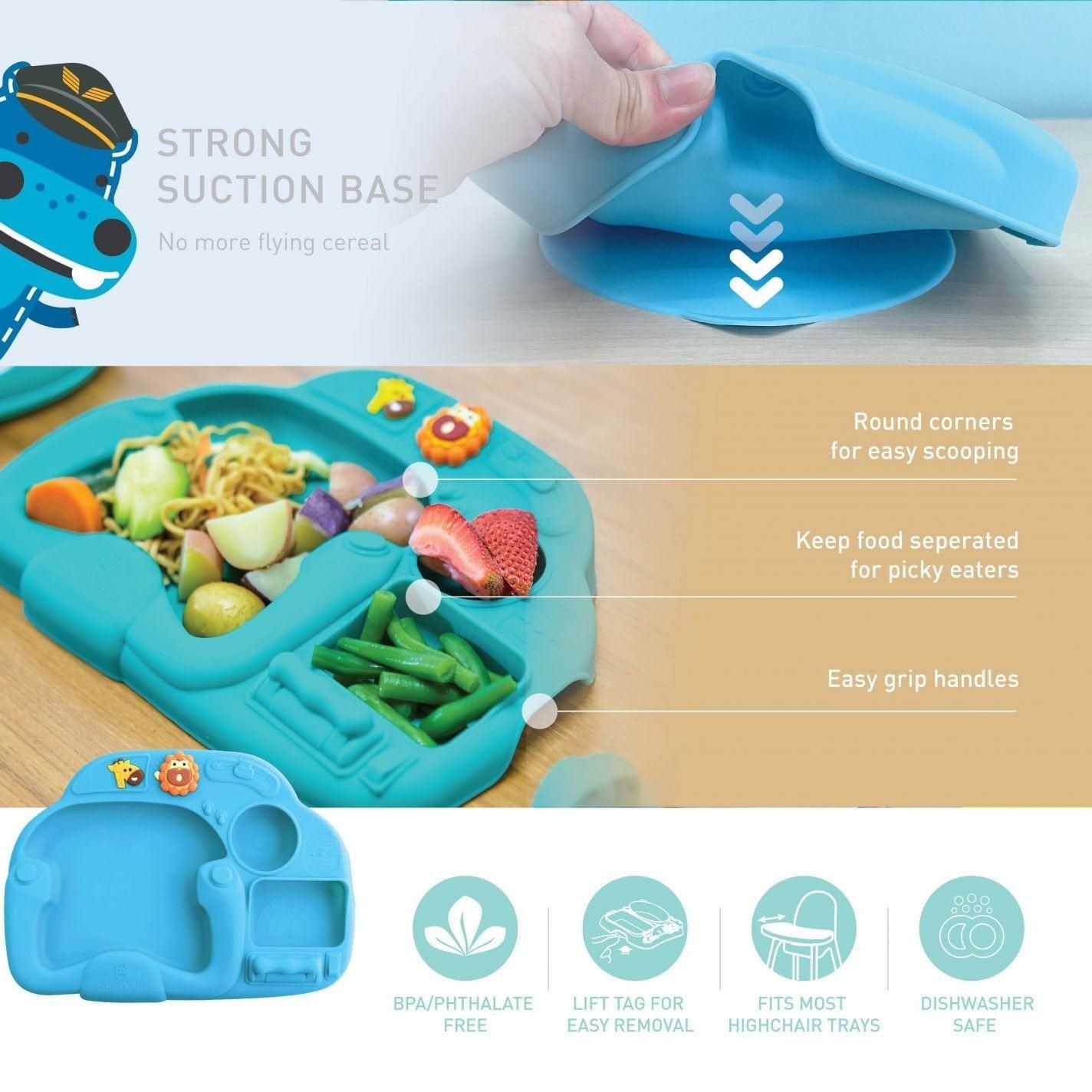 Marcus & Marcus - Creative Plate Suction Plate Ollie Green-1910112439287025672