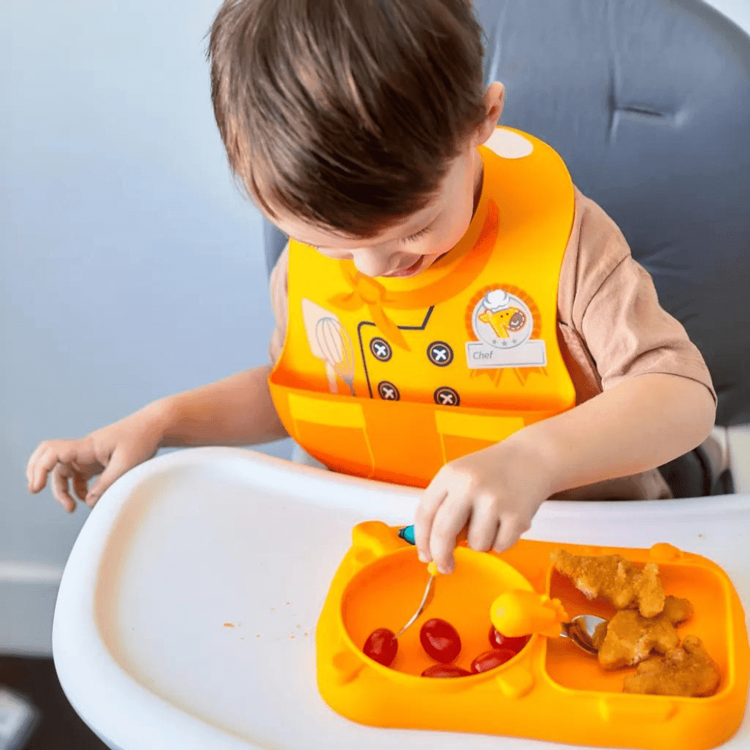 Marcus & Marcus - Creative Plate Toddler Mealtime Set Lola Yellow-1954803147943841798
