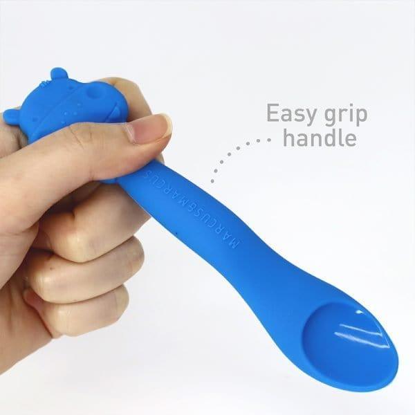 Marcus & marcus - Feeding Spoon Willo the Whale-Purple-1910112447772102660