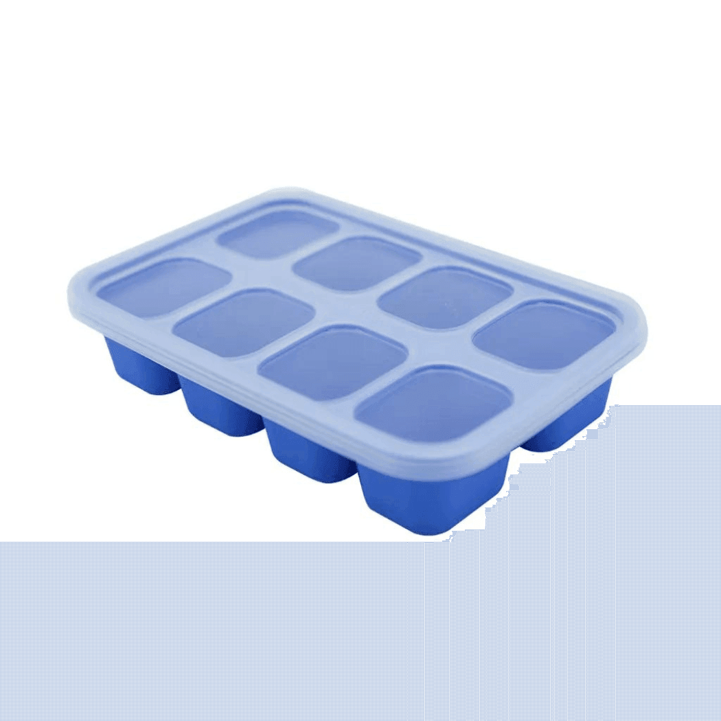 Marcus & Marcus-Food Cube Tray (1 o.z. x 8) Lucas the Hippo- Blue-1954803148447158272