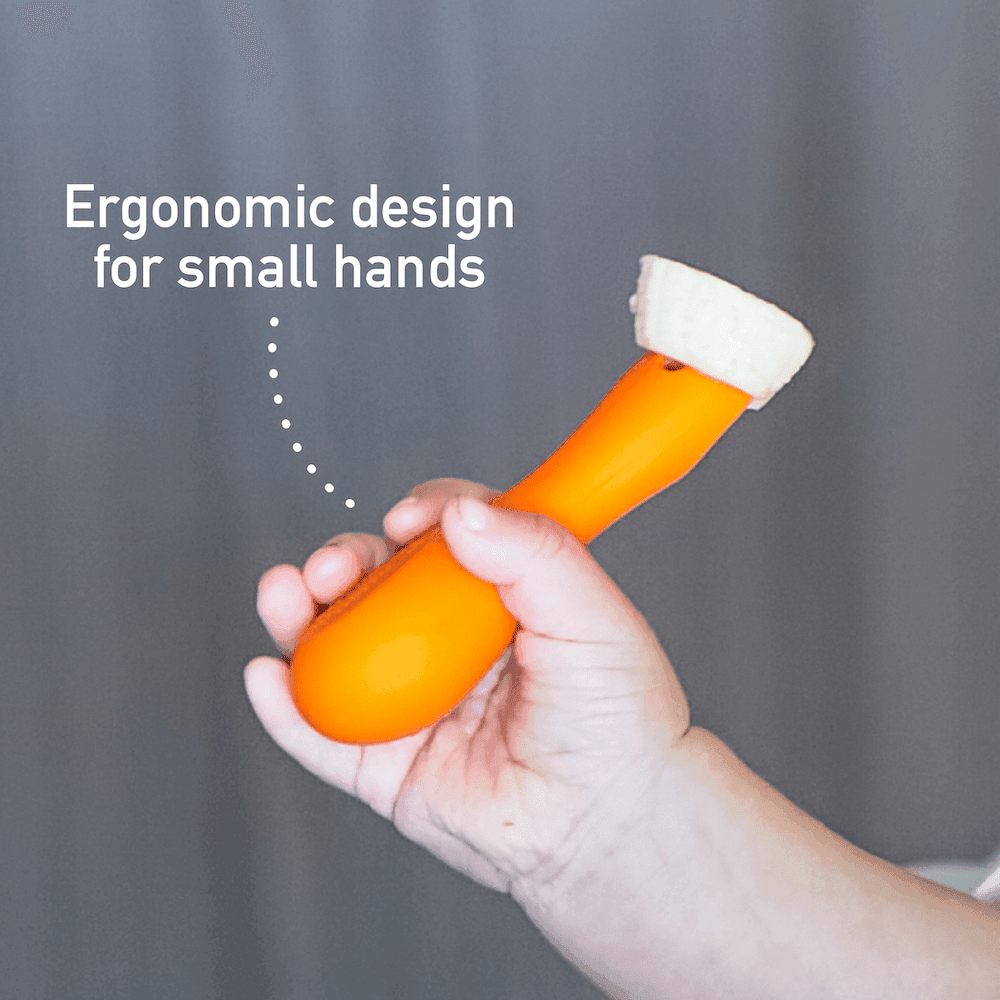 Marcus & Marcus -Palm Grasp Silicone Spoon & Fork Set Lucas the Hippo- Blue-1910112443363889154