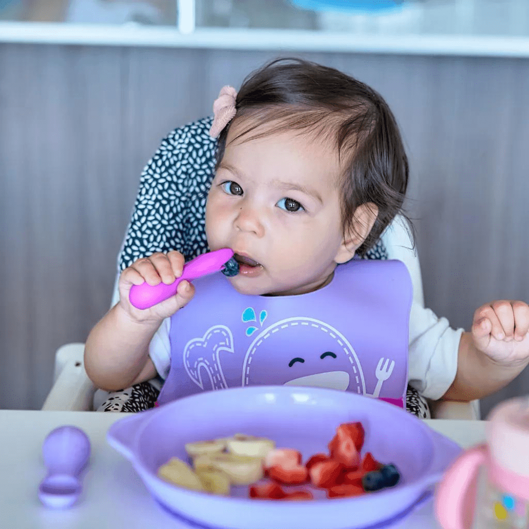 Marcus & Marcus -Palm Grasp Silicone Spoon & Fork Set Marcus the Lion- Red-1910112442776686597