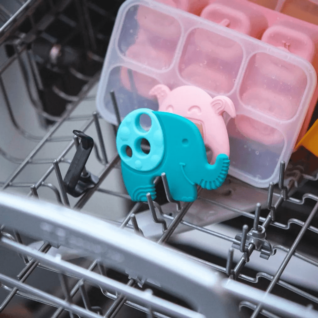 Marcus & Marcus- Sensory Silicone Teether Lucas the Hippo- Blue-1910112445159051268