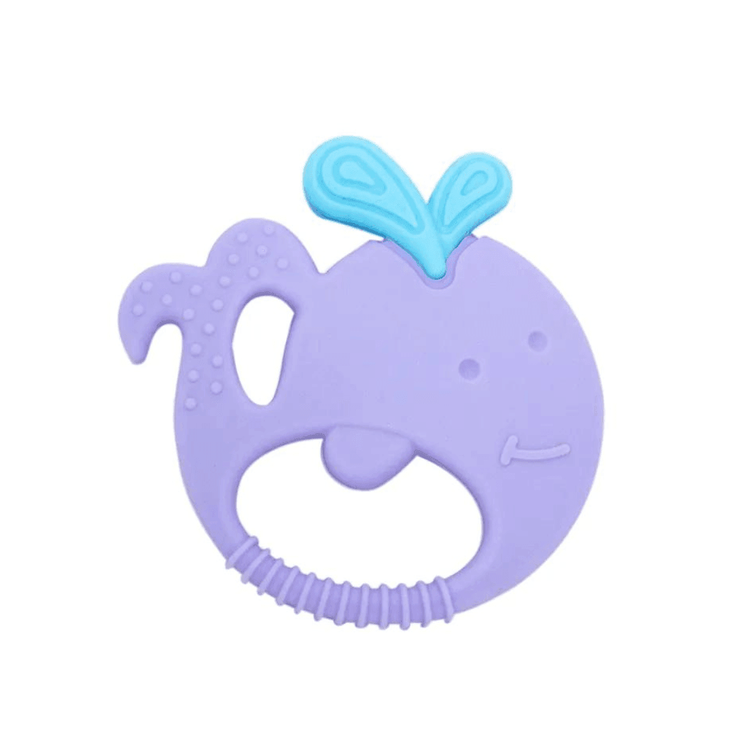Marcus & Marcus- Sensory Silicone Teether Willo the Whale-Purple-1910112446111158272