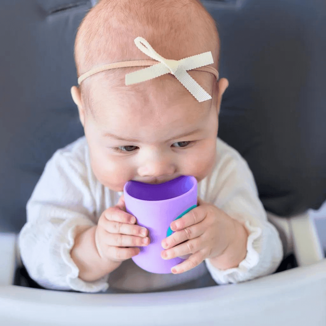 Marcus &amp; Marcus - Silicone Baby Training Cup (4oz) Willo the Whale-Lilac-1910112438460747777