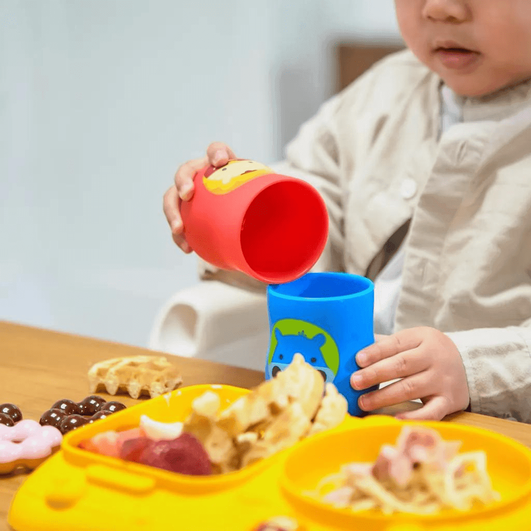 Marcus & Marcus - Silicone Baby Training Cup (4oz) Pocky the Pig-Pink-1910112438783709187