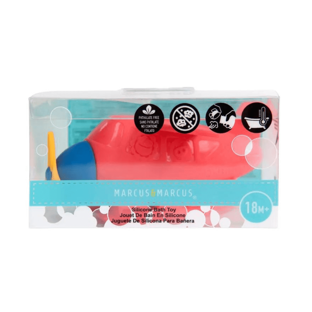 Marcus & Marcus - Silicone Bath Toy Plane-1910112369640607746