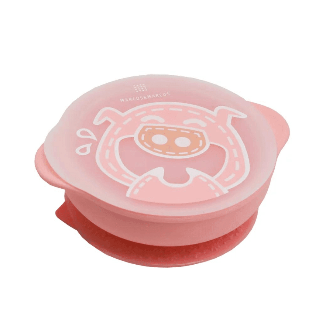 Marcus & Marcus - Sunction Bowl with Lid Pocky the Pig-Pink-1910112450041221120