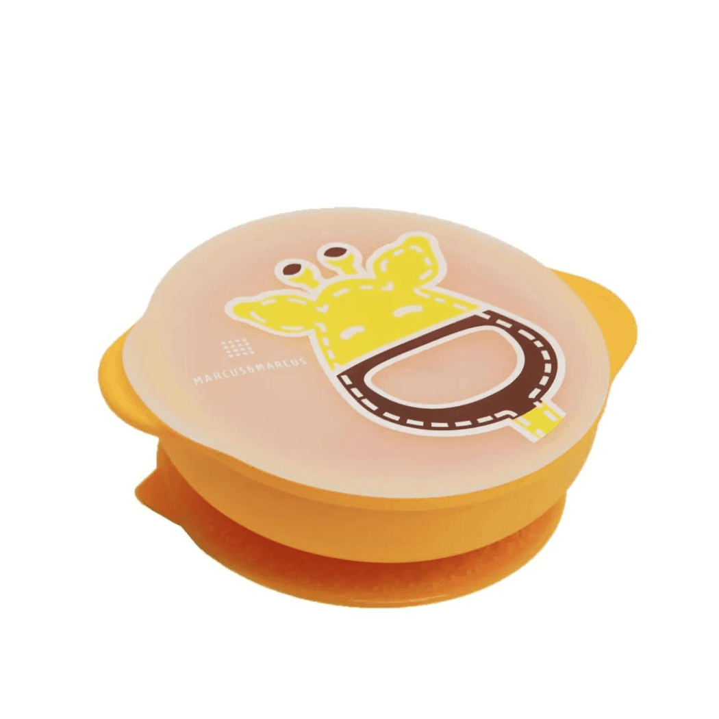 Marcus & Marcus - Sunction Bowl with Lid Lola the Giraffe-Yellow-1910112450401931264