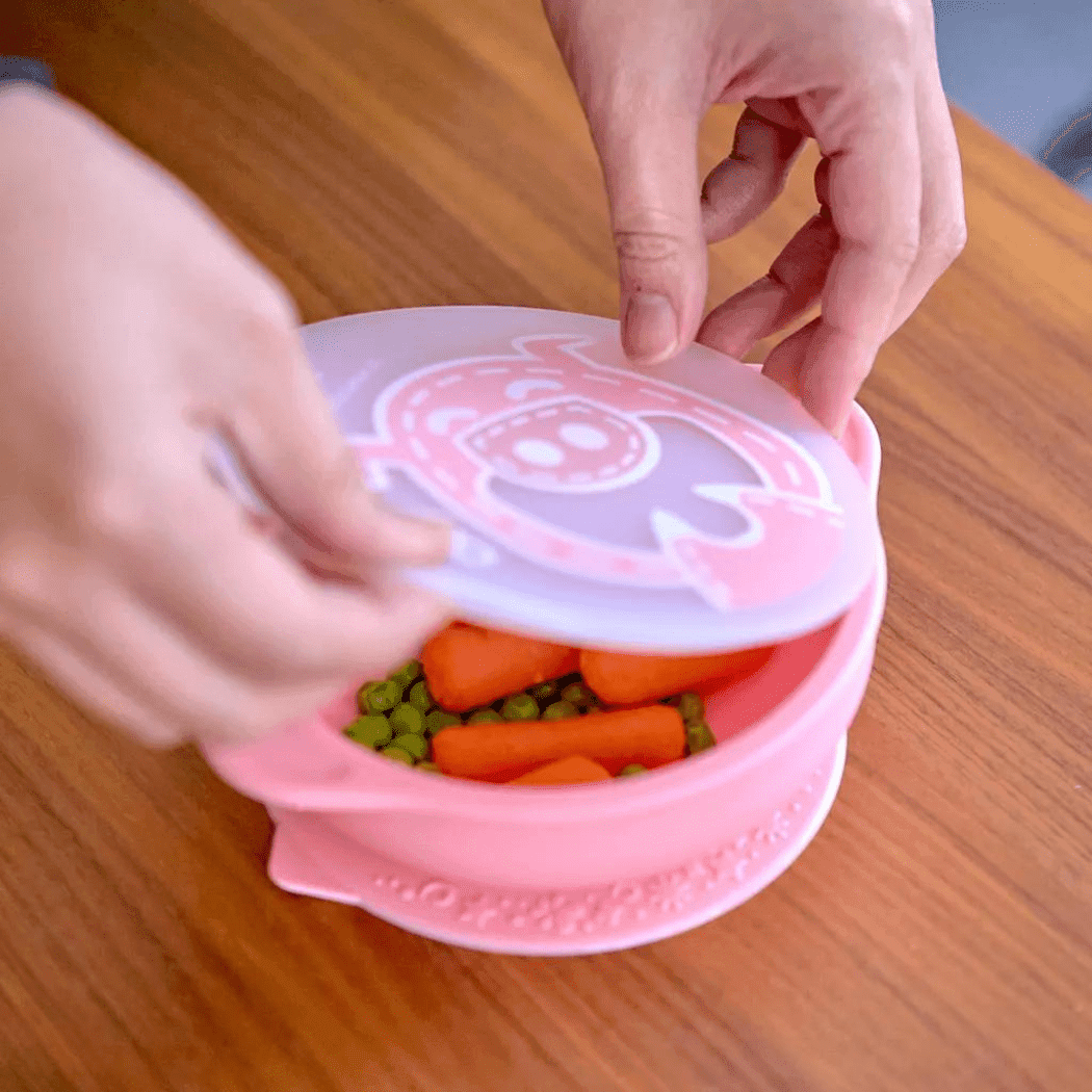 Marcus & Marcus - Sunction Bowl with Lid Pocky the Pig-Pink-1910112450041221123