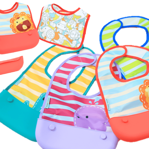 Marcus & Marcus - travel bib Lucas the Hippo- Blue-1910112449135251459