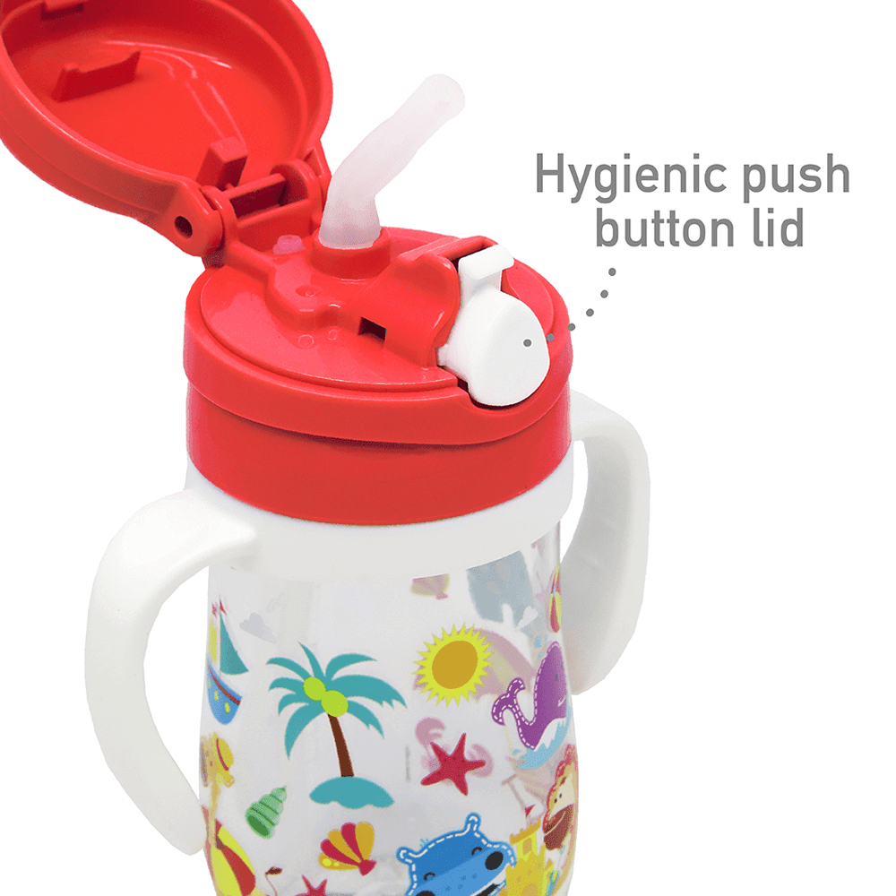 Marcus & Marcus-Tritan Straw Drink Bottle Lola the Giraffe-Yellow-1910112443561021442