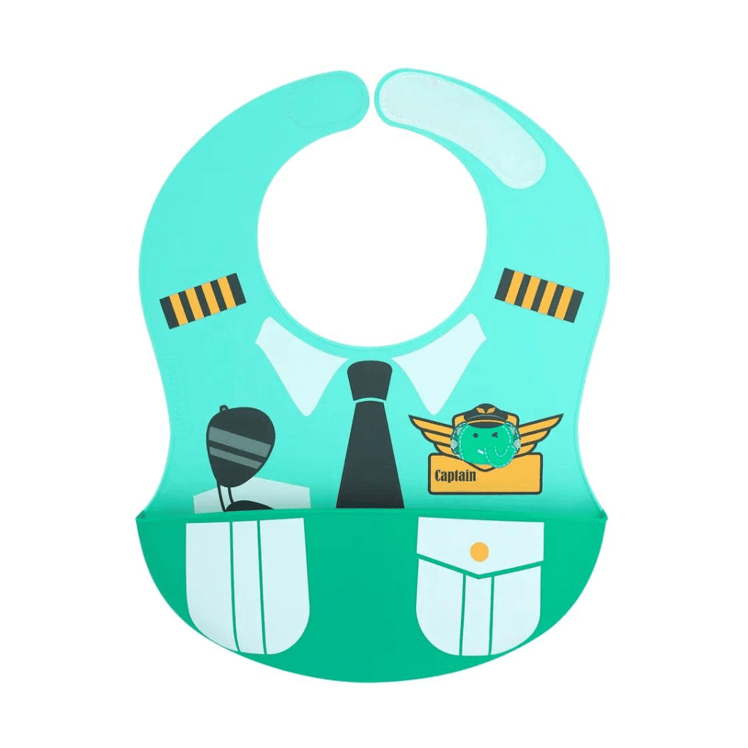 Marcus & Marcus -Wide Coverage Creative Toddler Bibs Ollie green-1910112150672773120