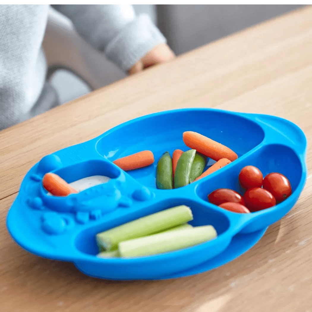 Marcus & Marcus -Yummy Dips Suction Divided Plate Lola the Giraffe-Yellow-1910112452218064899
