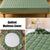 Anyhouz Mattress Cover Green Double Size Waterproof Quilted Fitted Bed Sheet