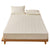 Anyhouz Mattress Cover Beige Double Size Pure Cotton Soft Quilted Bed Sheet Anti-bacterial Protector Cover