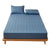 Anyhouz Mattress Cover Blue Double Size Pure Cotton Soft Quilted Bed Sheet Anti-bacterial Protector Cover