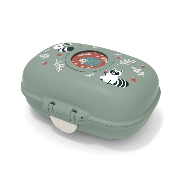 Monbento Gram Snack Box-Green Raccoon Green Raccoon-1954803050044592128