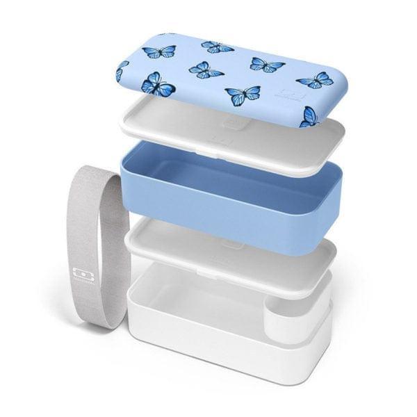 Monbento Original Graphic 1L Lunch Bento Box- Blue Butterfly Blue Butterfly-1954803040007622657