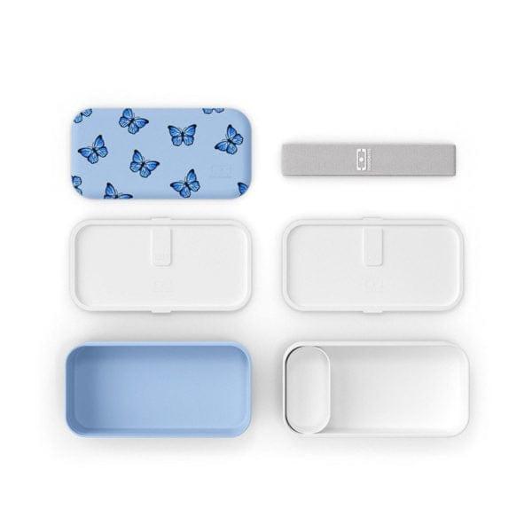 Monbento Original Graphic 1L Lunch Bento Box- Blue Butterfly Blue Butterfly-1954803040007622658