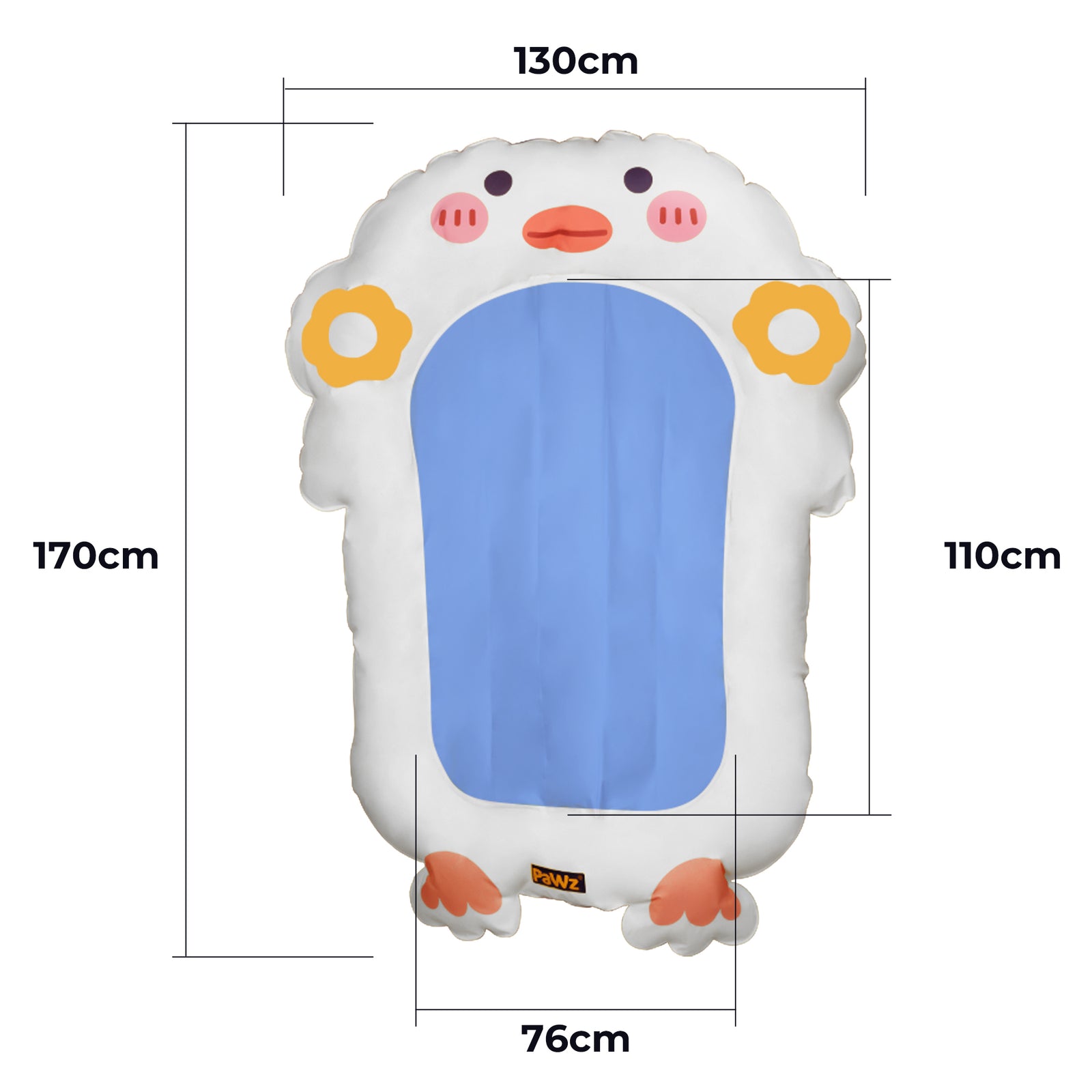 PaWz Pet Cooling Mat Dog Cat Human Size Blue-1954802576377647105