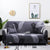 Anyhouz 3 Seater Sofa Cover Gray Feather Style and Protection For Living Room Sofa Chair Elastic Stretchable Slipcover