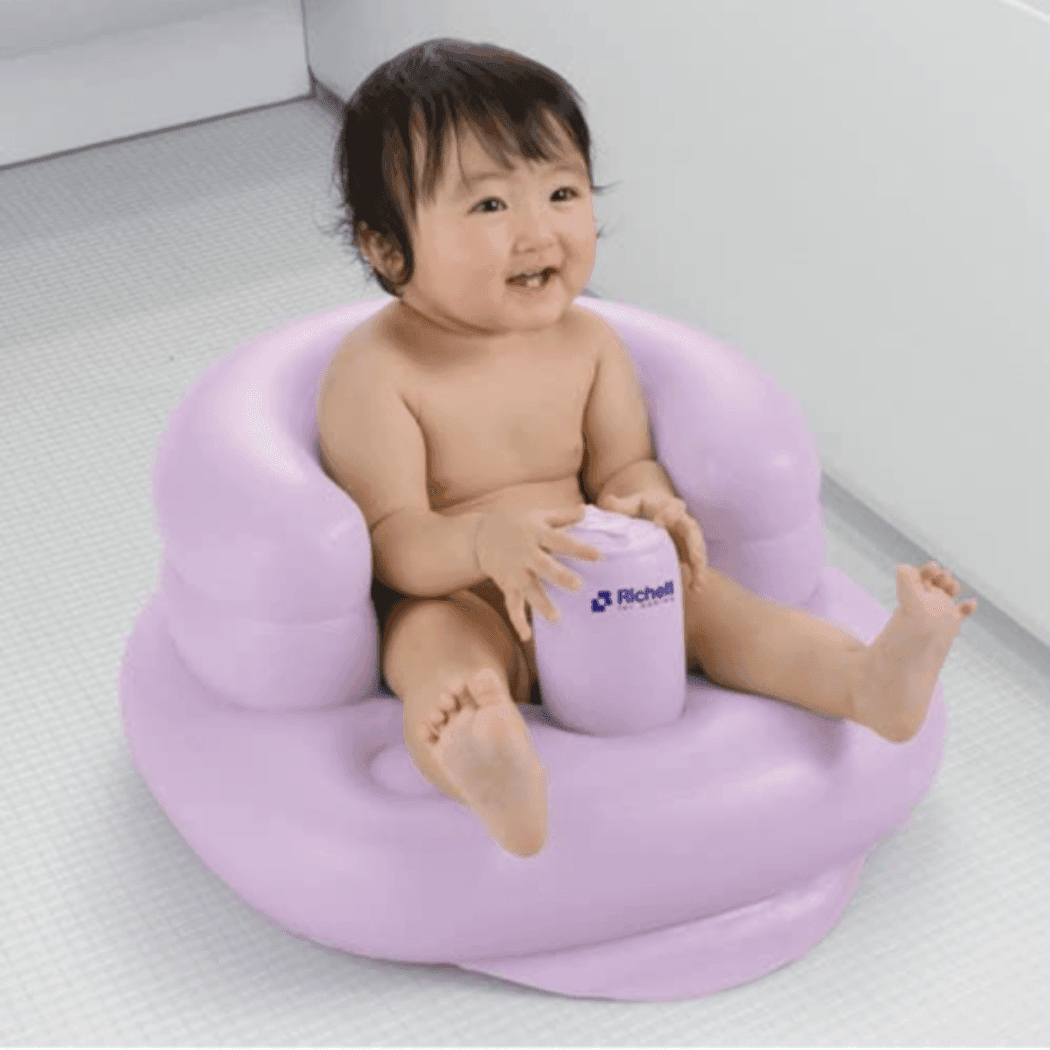 Richell Inflatable Soft Baby Chair Purple Purple-1954803042247380994
