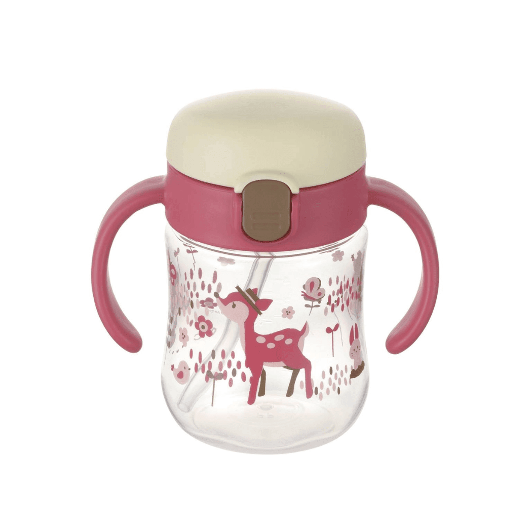 Richell Sippy Cup 200ml Pink Deer-1954803112481001472