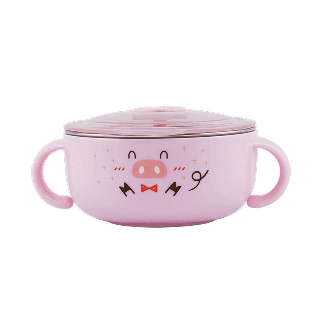 Richell Stainless Steel Bowl 370ml Pink-1954803041383354368
