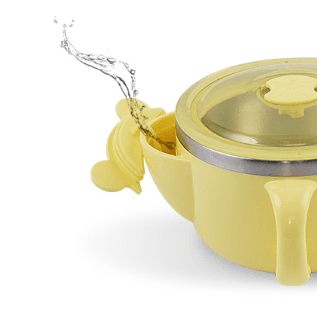Richell Stainless Steel Bowl 480ml Yellow-1954803041723092993
