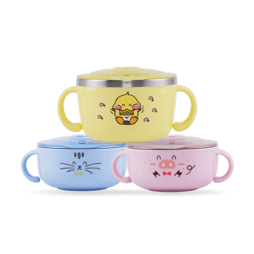 Richell Stainless Steel Bowl 480ml Yellow-1954803041723092996