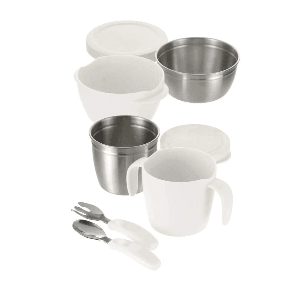 RICHELL TLI Stainless steel Feeding Set Blue-1954803042067025923