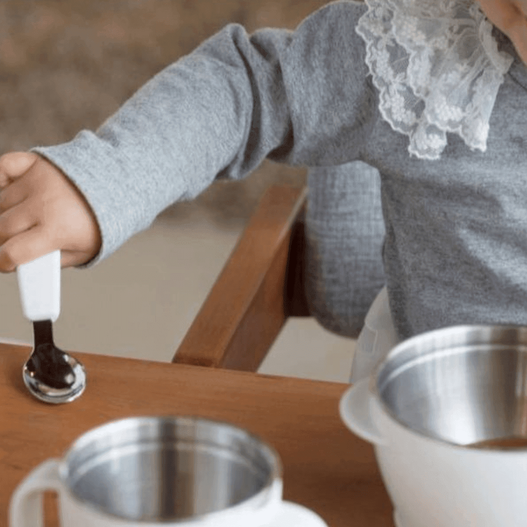 RICHELL TLI Stainless steel Feeding Set Blue-1954803042067025926