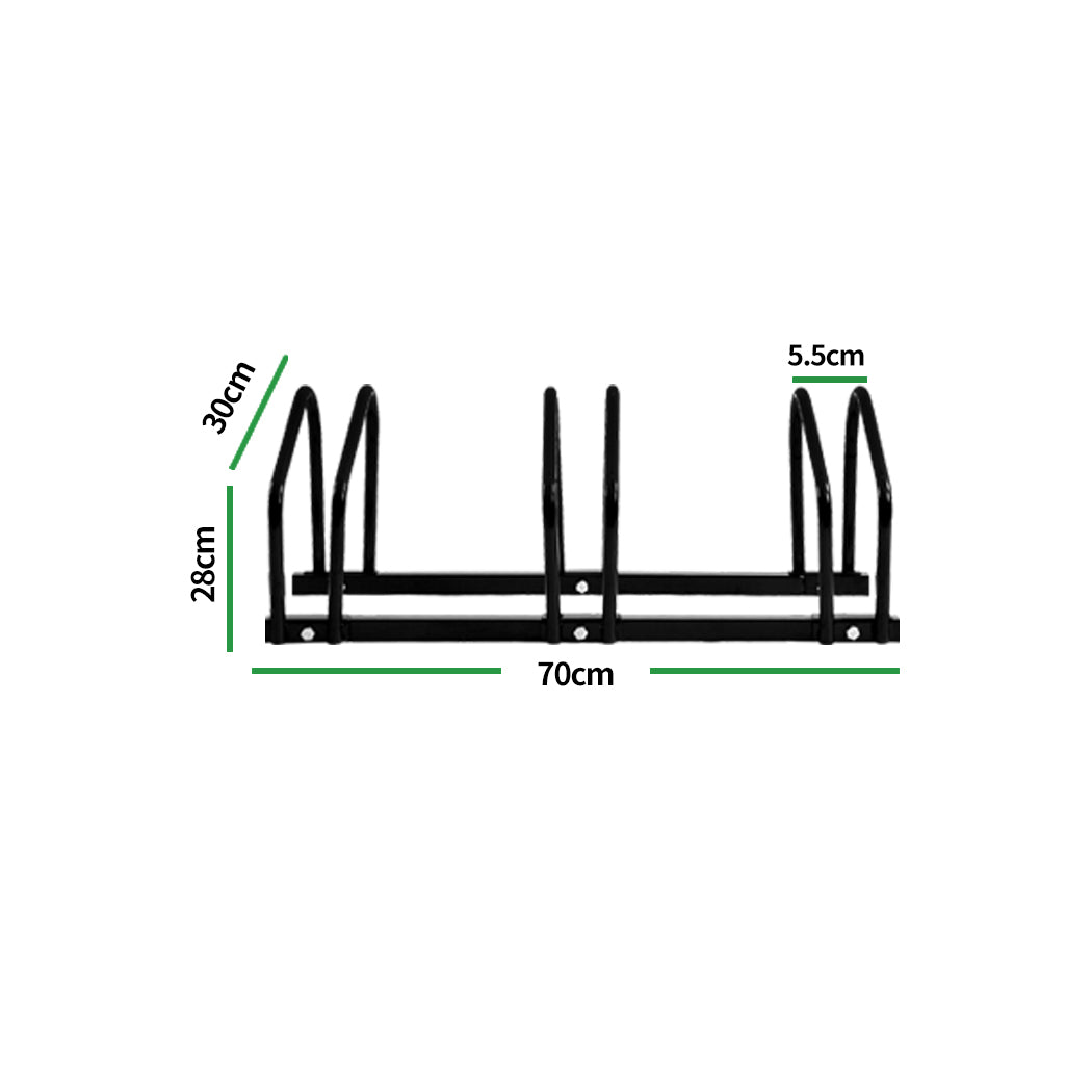 3 Bike Floor Parking Rack Bikes Stand-1910112516369944577