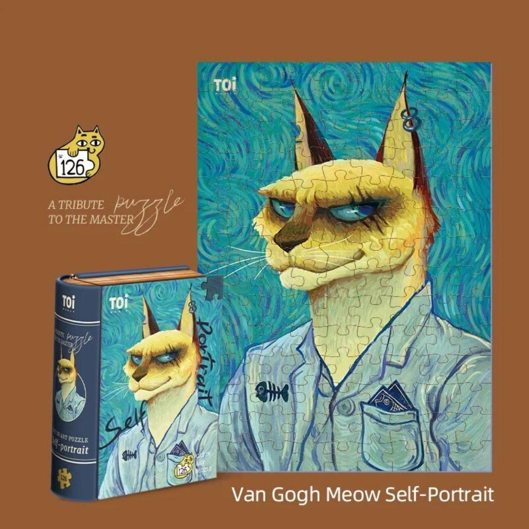TOI Cat in Art Puzzle - Van Gogh?s Self Portrait-1954803098195202049