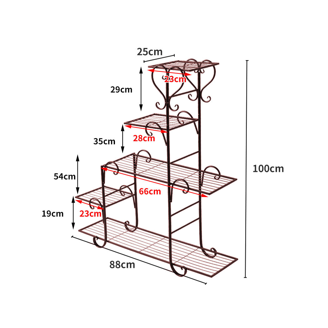 Levede Plant Stand Outdoor Indoor Metal Bronze-1954802662457348098