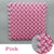 Anyhouz Splicing Mat Pink 25x25cm 1Pc DIY Non Slip Bathroom Mat Mesh Drainage Massage Floor Carpet