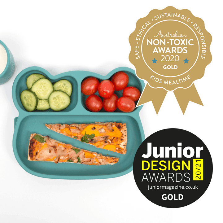 We Might Be Tiny Bear Stickie Plate- Blue Dusk Plate-1910112429291999233