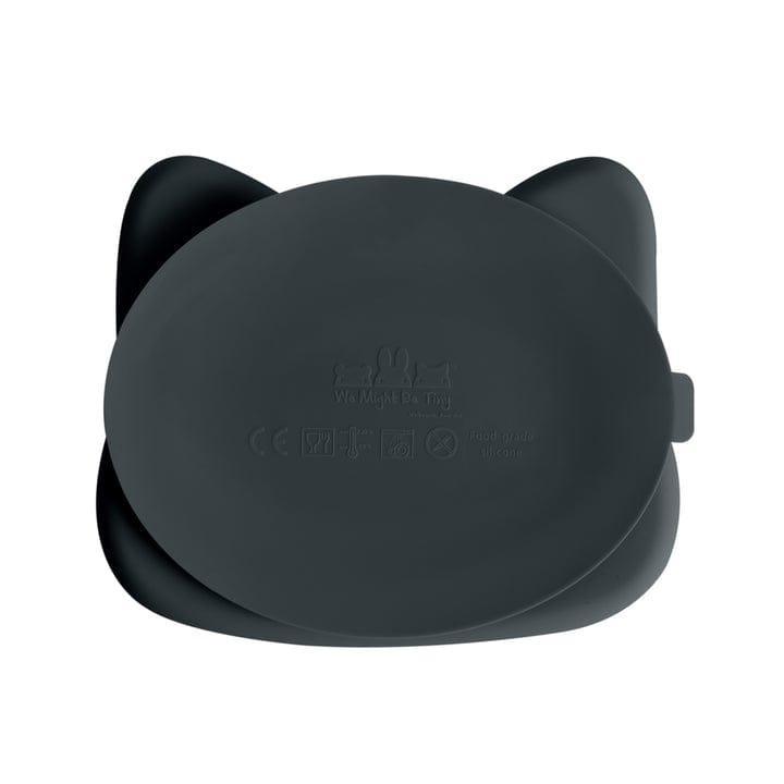 We Might Be Tiny Cat Stickie Plate - Charcoal Lid-1954803139265826817