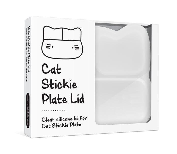 We Might Be Tiny Cat Stickie Plate - Charcoal Plate-1954803139093860357