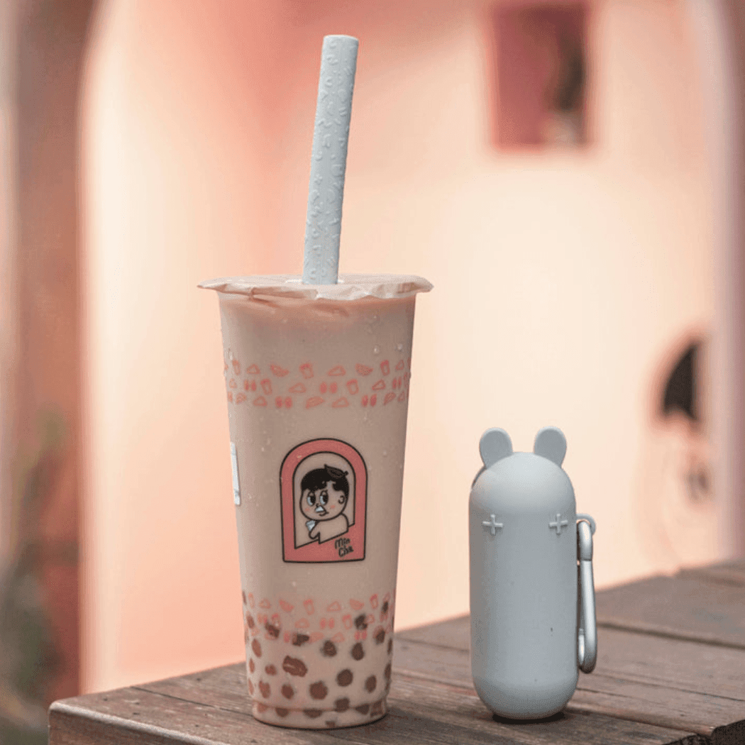 We Might Be Tiny Keepie Bubble Tea Straw Blue Dusk-1954803136002658309